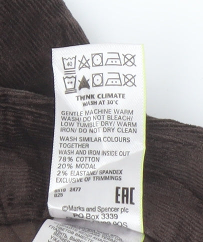 M&S Women's Brown Trousers Size 16 - Elegant & Comfy
