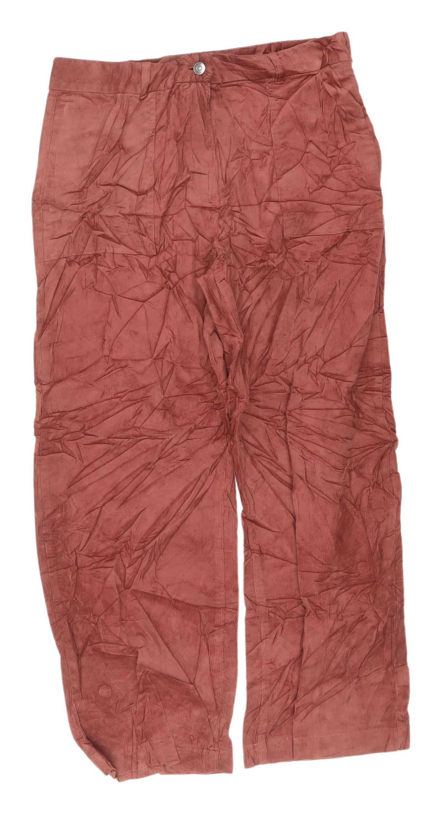 Per Una Women's Brown Corduroy Trousers Size 14