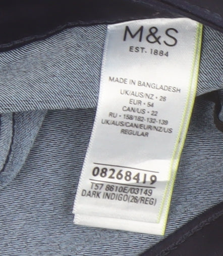 Marks and Spencer Women's Blue Skinny Jeans - Size 26