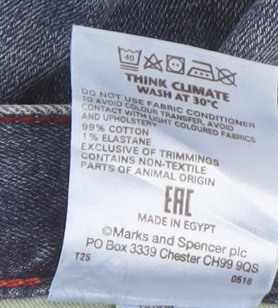 Marks and Spencer Men's Blue Straight Jeans M