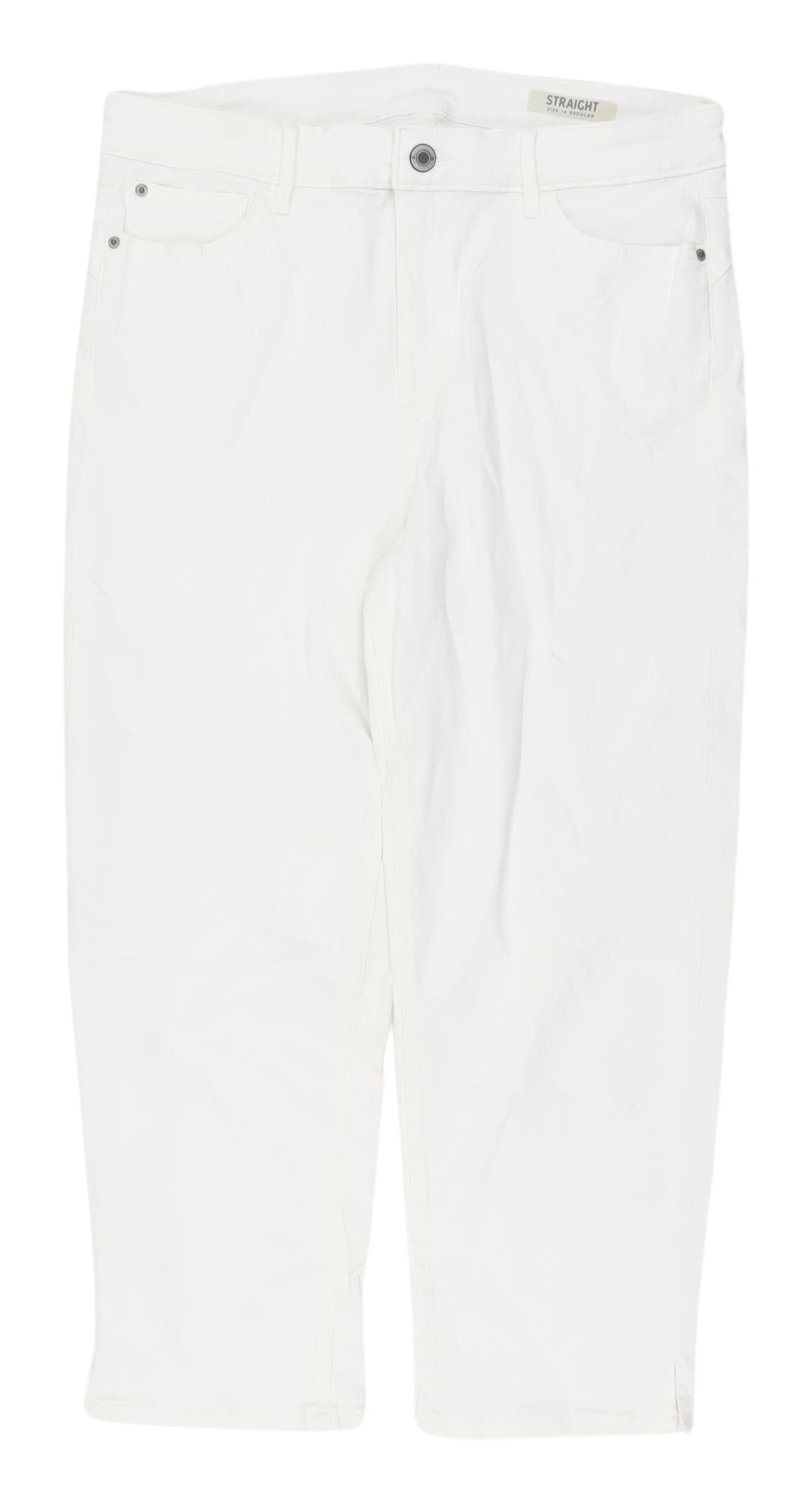 Marks and Spencer Women's White Straight Jeans Size 16