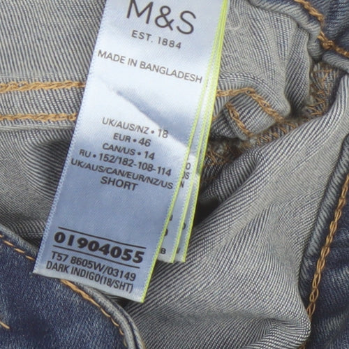 Marks and Spencer Women's Blue Ankle Jeans Size 18