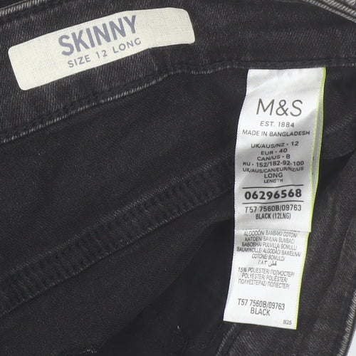 Marks and Spencer Women's Black Skinny Jeans Size 12