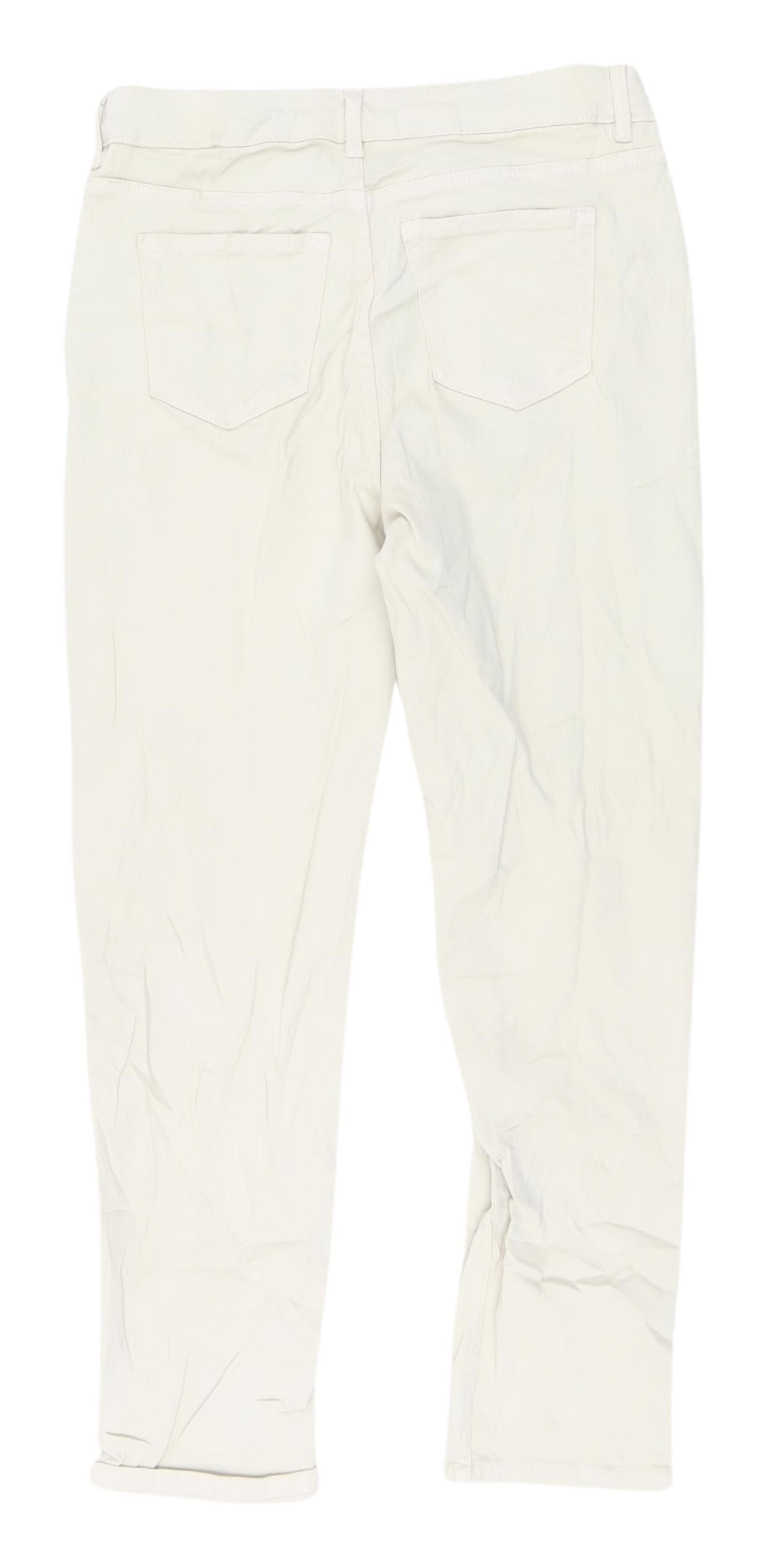 Marks and Spencer Beige Womens Relaxed Straight Jeans Size 8