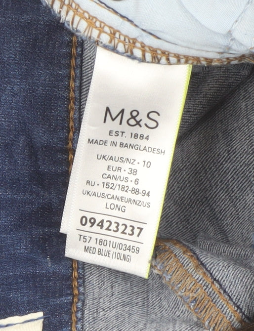 Marks and Spencer Women's Blue Straight Jeans Size 10