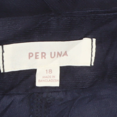 Marks and Spencer Women's Blue Bermuda Shorts Size 18