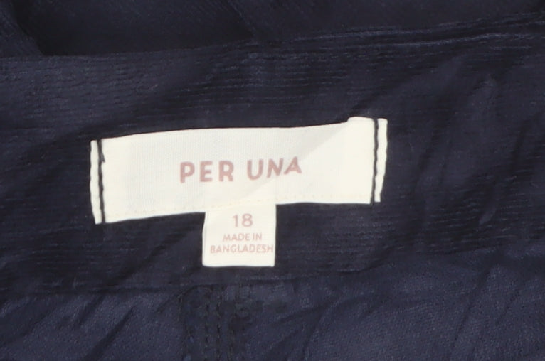Marks and Spencer Women's Blue Bermuda Shorts Size 18