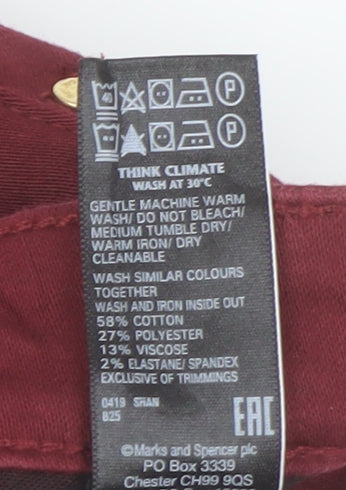 Marks and Spencer Red Straight Jeans Size 6 Women