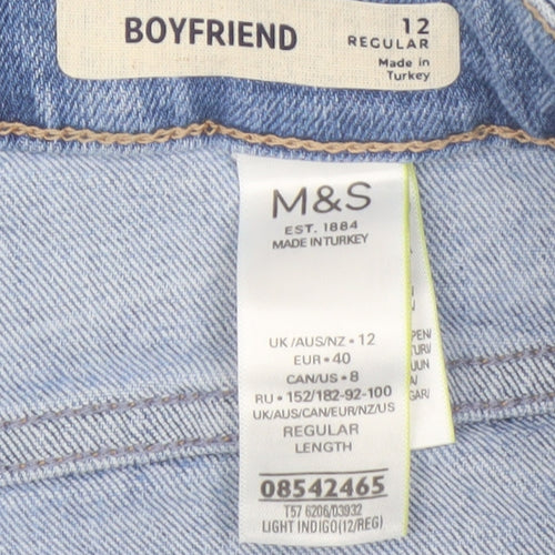 Marks and Spencer Blue Boyfriend Jeans Size 12