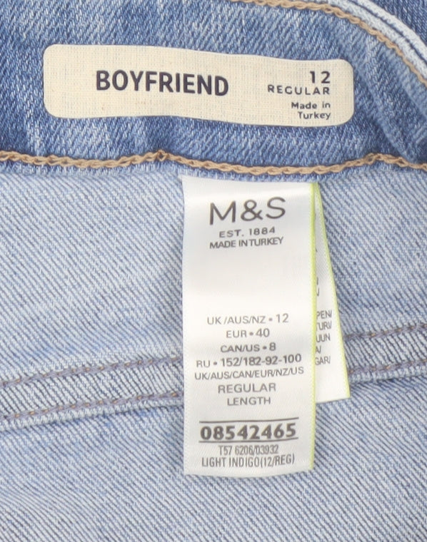 Marks and Spencer Blue Boyfriend Jeans Size 12