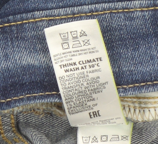 Marks & Spencer Men's Blue Chino Shorts, Size 44