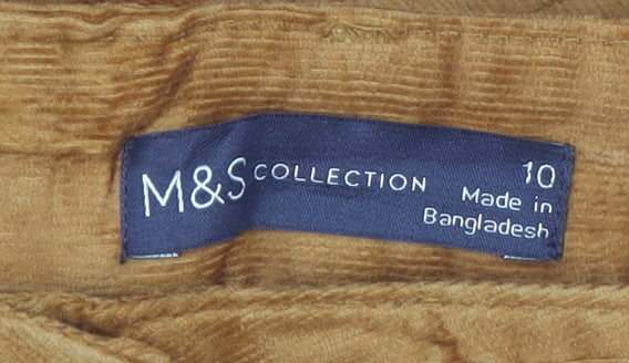Marks & Spencer Women's Orange Corduroy Trousers Size 10