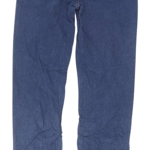 M&S Women's Blue Straight Jeans - Size 8 Regular