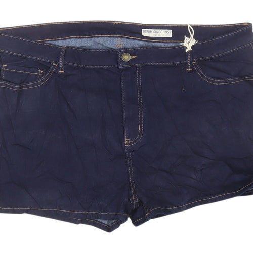 Marks and Spencer Women Blue Denim Shorts Size 20 Regular