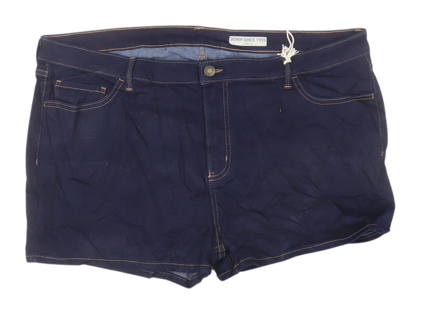 Marks and Spencer Women Blue Denim Shorts Size 20 Regular