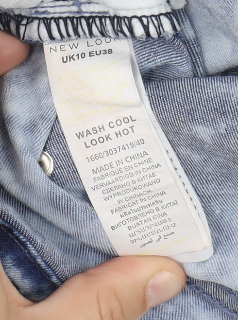 New Look Women's Blue Denim Cut-Off Shorts Size 10