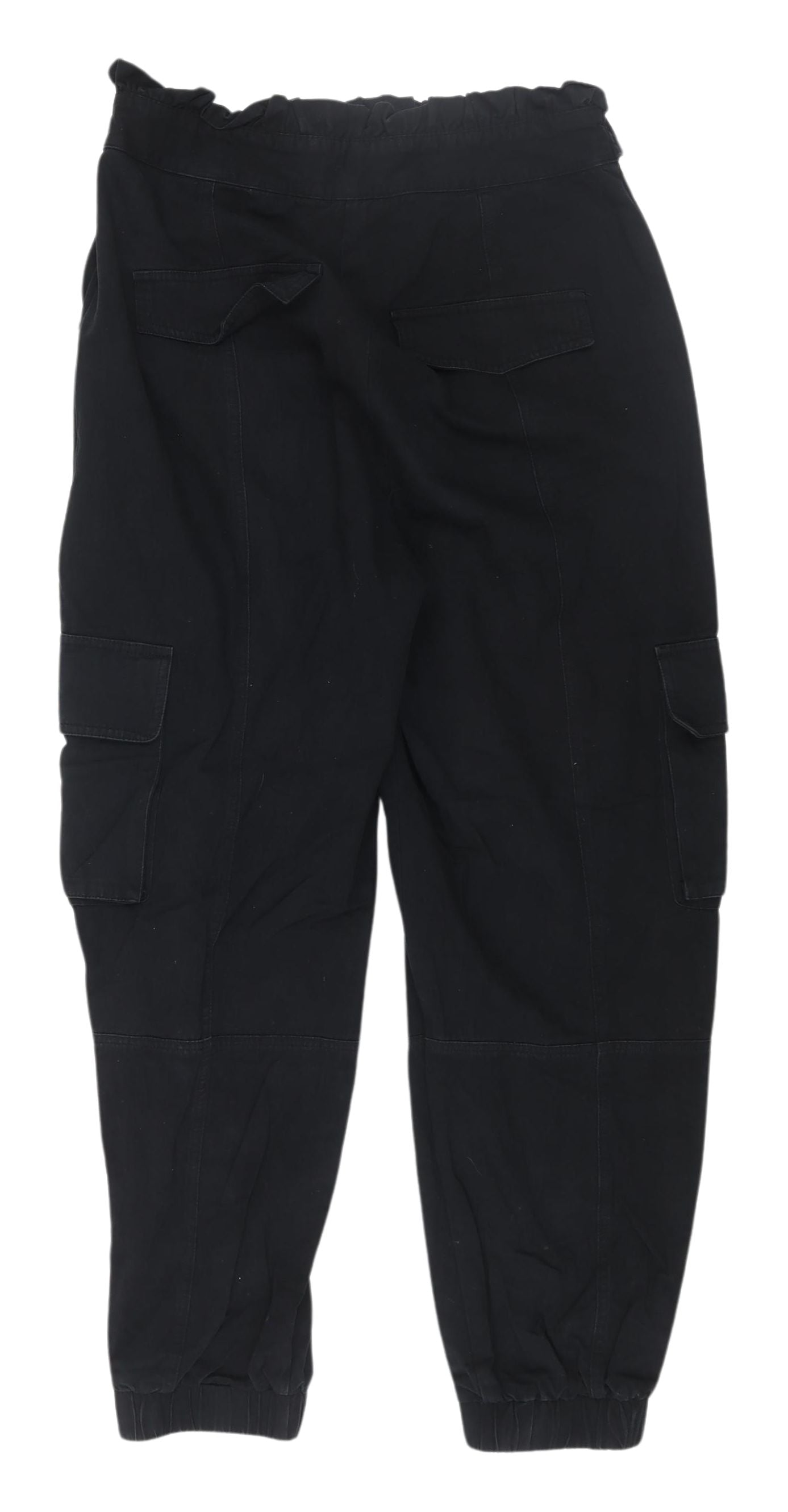 Boohoo Women's Black Cargo Trousers Size 12