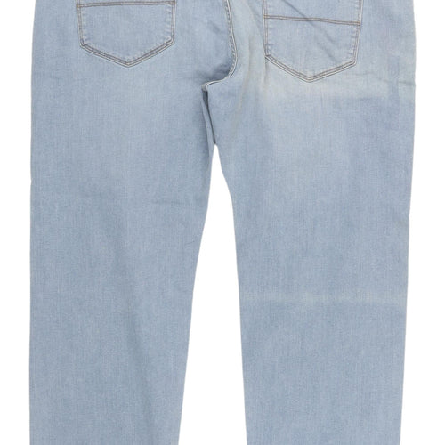 Marks and Spencer Men's Light Blue Straight Jeans L