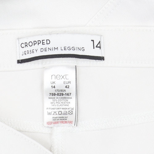 Next Women's White Cropped Jeans Size 14