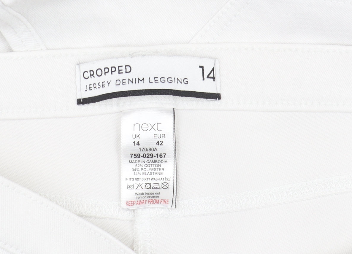 Next Women's White Cropped Jeans Size 14