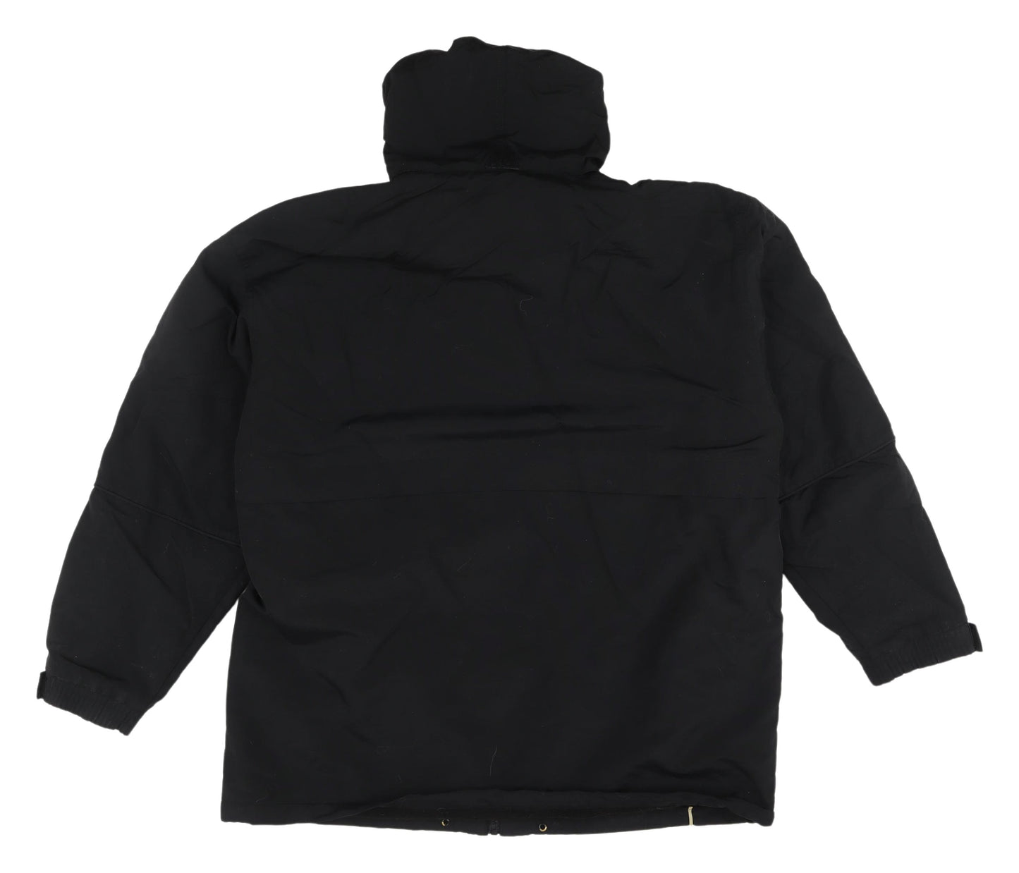Essentials Men's Black Hooded Parka Jacket Large