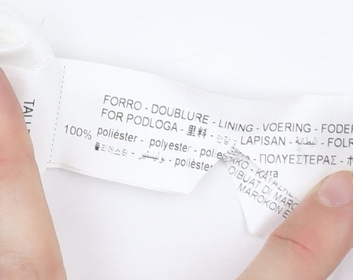 Zara White Sleeveless Cowl Neck Blouse, Size S, Spring/Summer