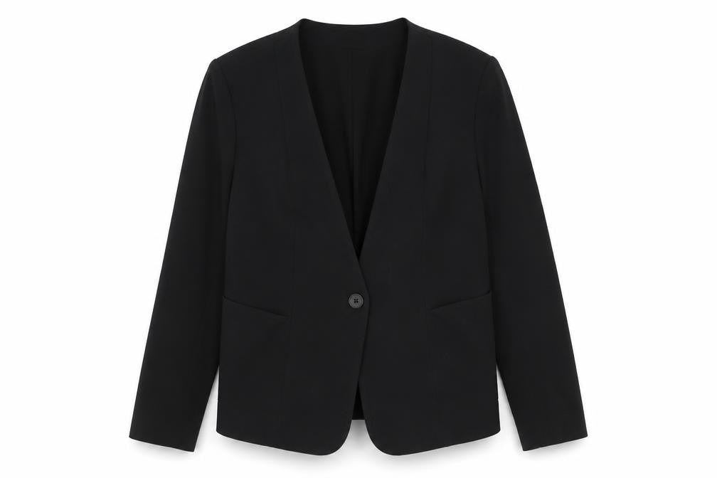 Front view of Gap Women's Black Blazer, size 14, Classic Style