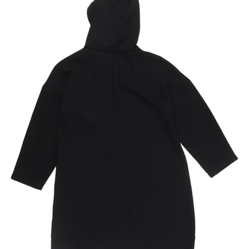 Zara Basic Women's Black Hooded Dress XS