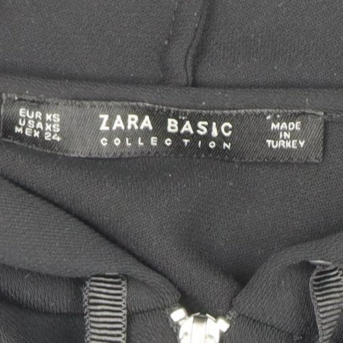 Zara Basic Women's Black Hooded Dress XS