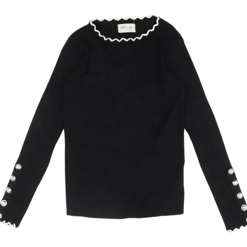 Indie + Moi Women's Black Pullover Jumper S