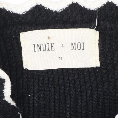 Indie + Moi Women's Black Pullover Jumper S