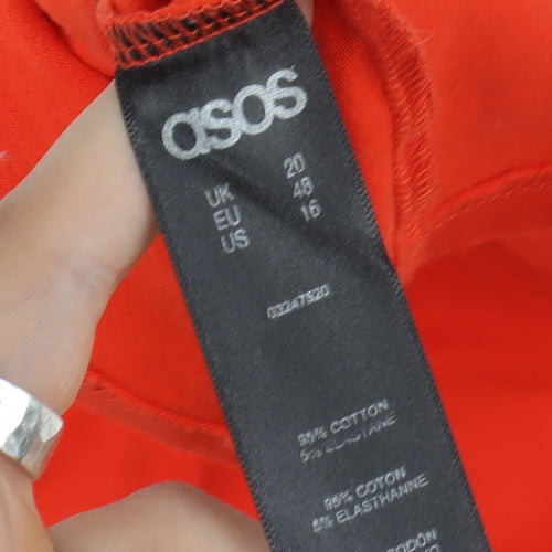 ASOS Curve Orange Shift Dress, UK 20 Women's Plus