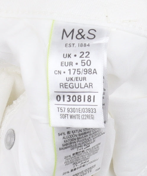Marks and Spencer Women's White Skinny Jeans Size 22
