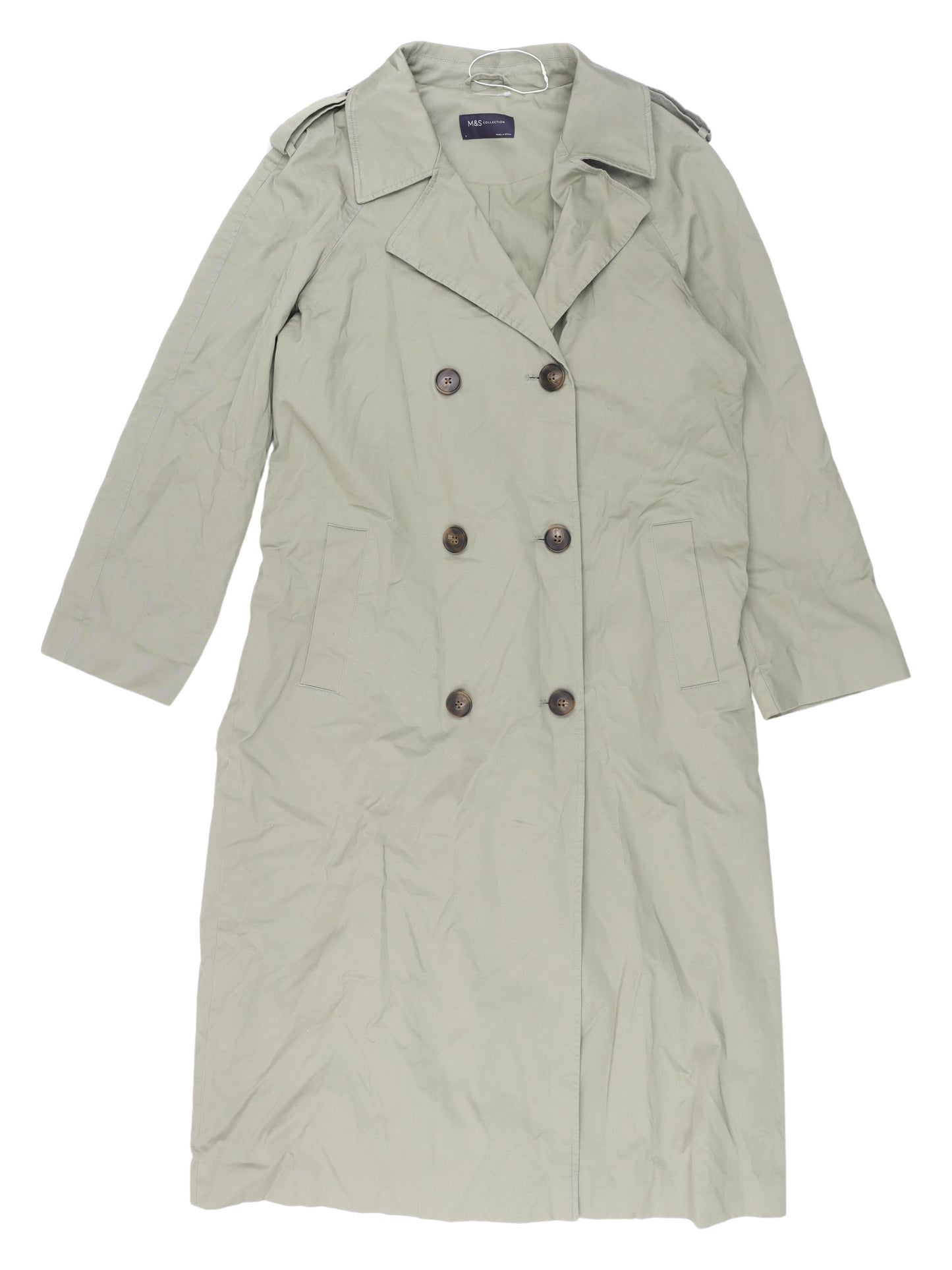 Marks and Spencer Women's Trench Coat Green Size 8
