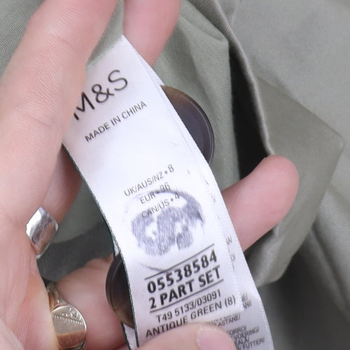 Marks and Spencer Women's Trench Coat Green Size 8