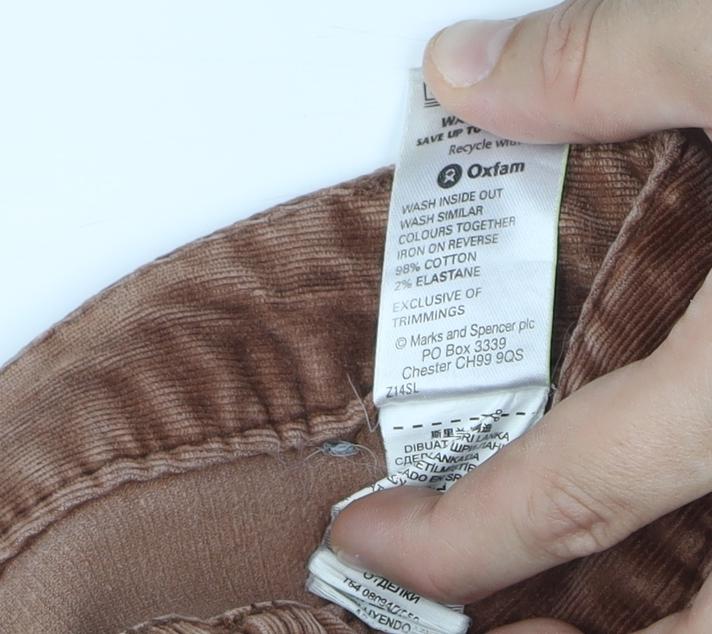 Marks and Spencer Women's Brown Corduroy Jegging Size 12