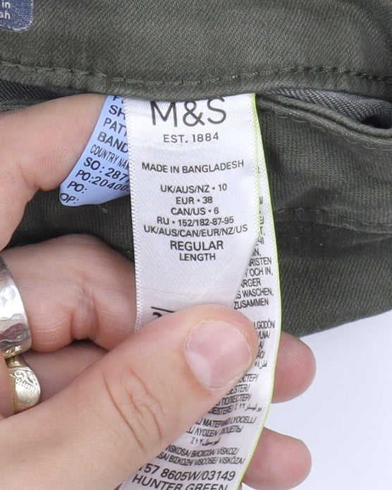 Marks and Spencer Women's Green Skinny Jeans, Size 10