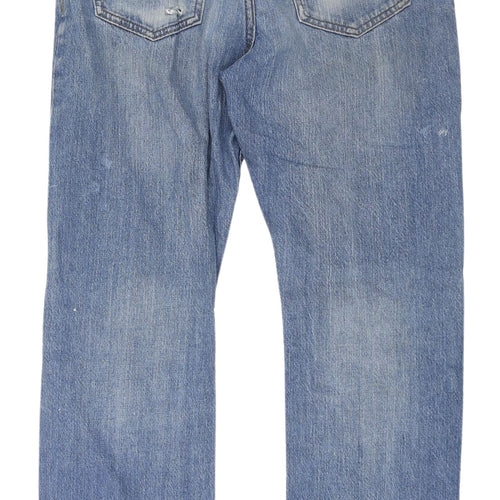 Marks and Spencer Men's Blue Straight Jeans Size L