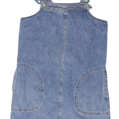 Dorothy Perkins Women's Blue Denim Pinafore Dress 10