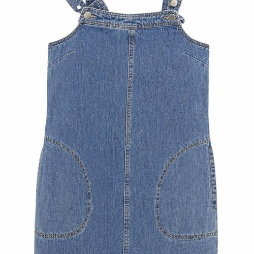 Dorothy Perkins Women's Blue Denim Pinafore Dress 10