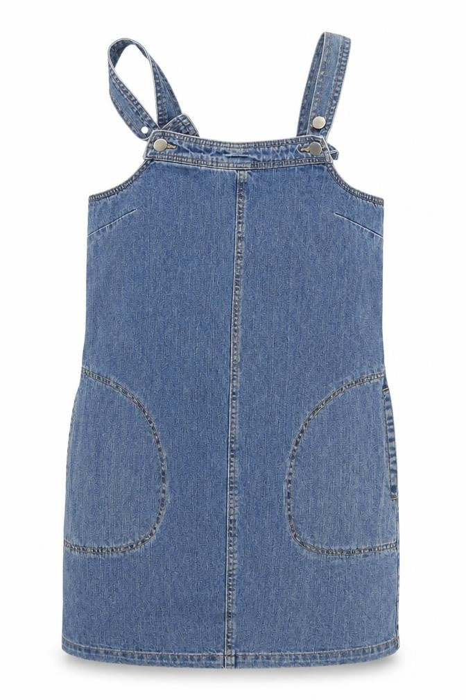 Dorothy Perkins Women's Blue Denim Pinafore Dress 10