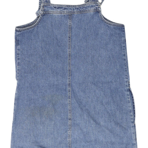 Dorothy Perkins Women's Blue Denim Pinafore Dress 10