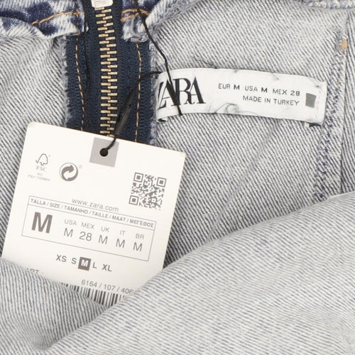 Zara Women's Blue Denim Mini Dress, Size M