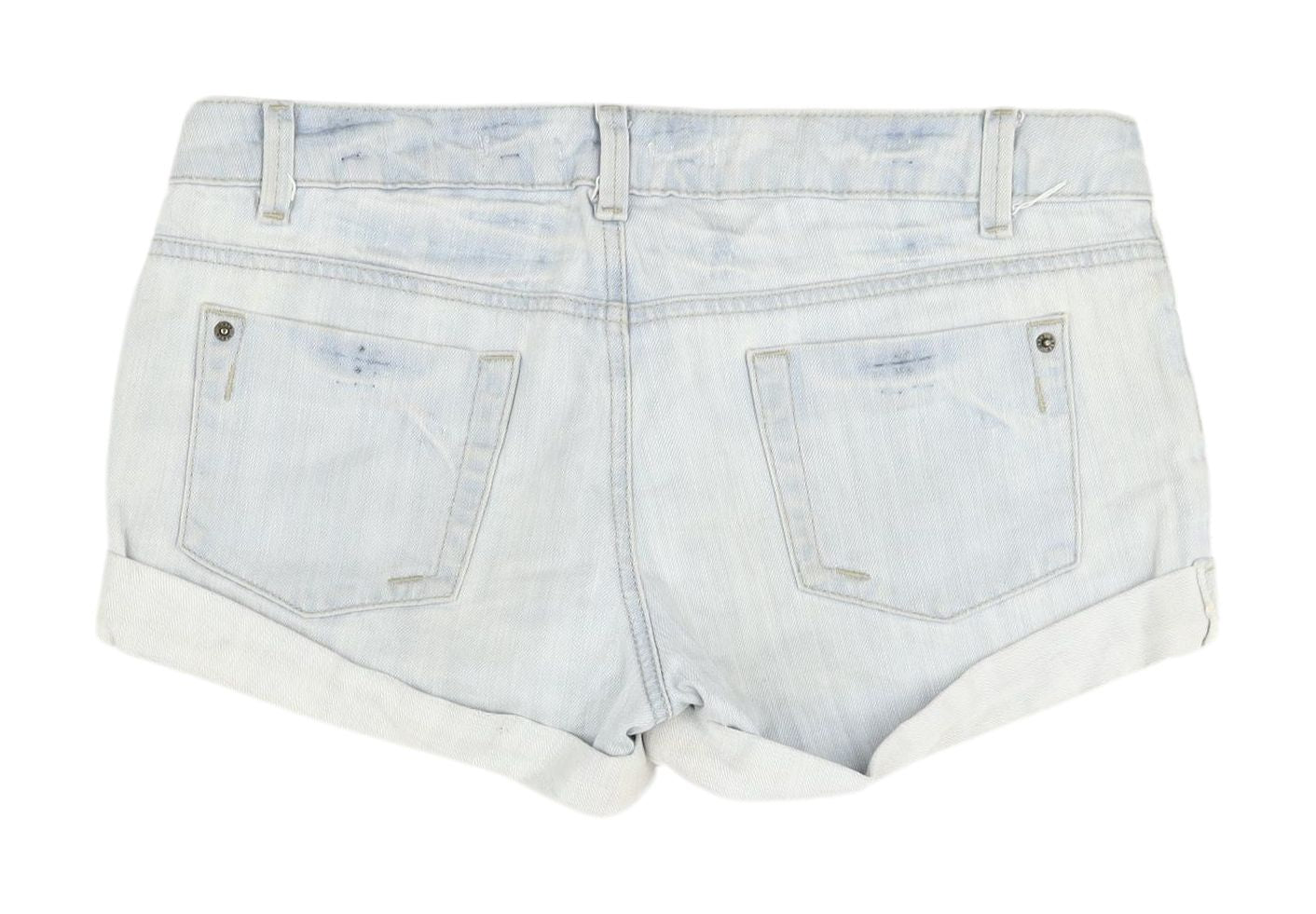 Moto Women's Blue Cut-Off Denim Shorts Size 12