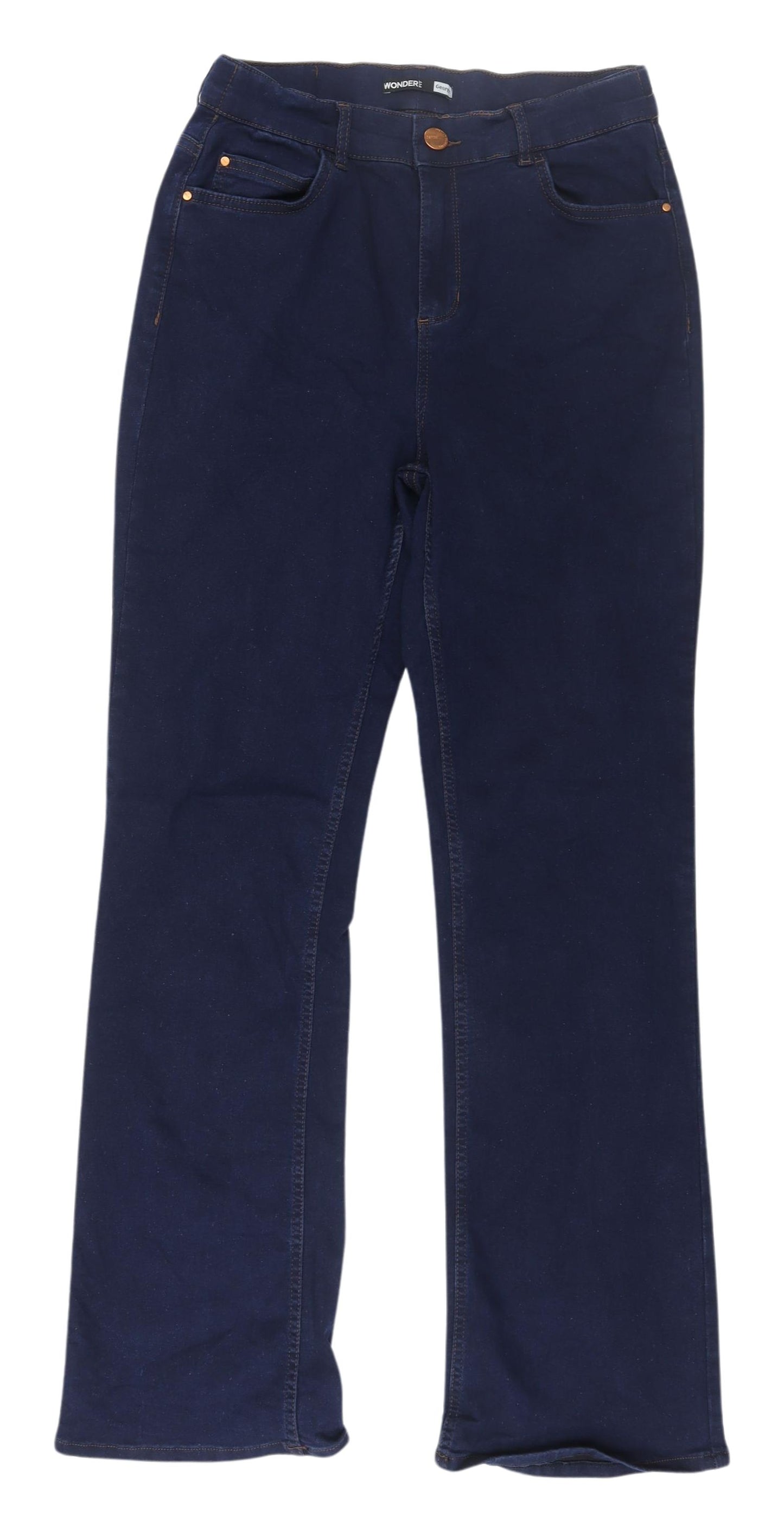 George Women's Blue Straight Jeans, Size M, Regular Fit