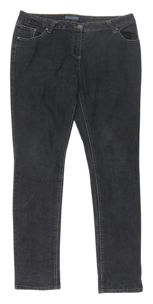 Dorothy Perkins Women's Black Straight Jeans Size 18