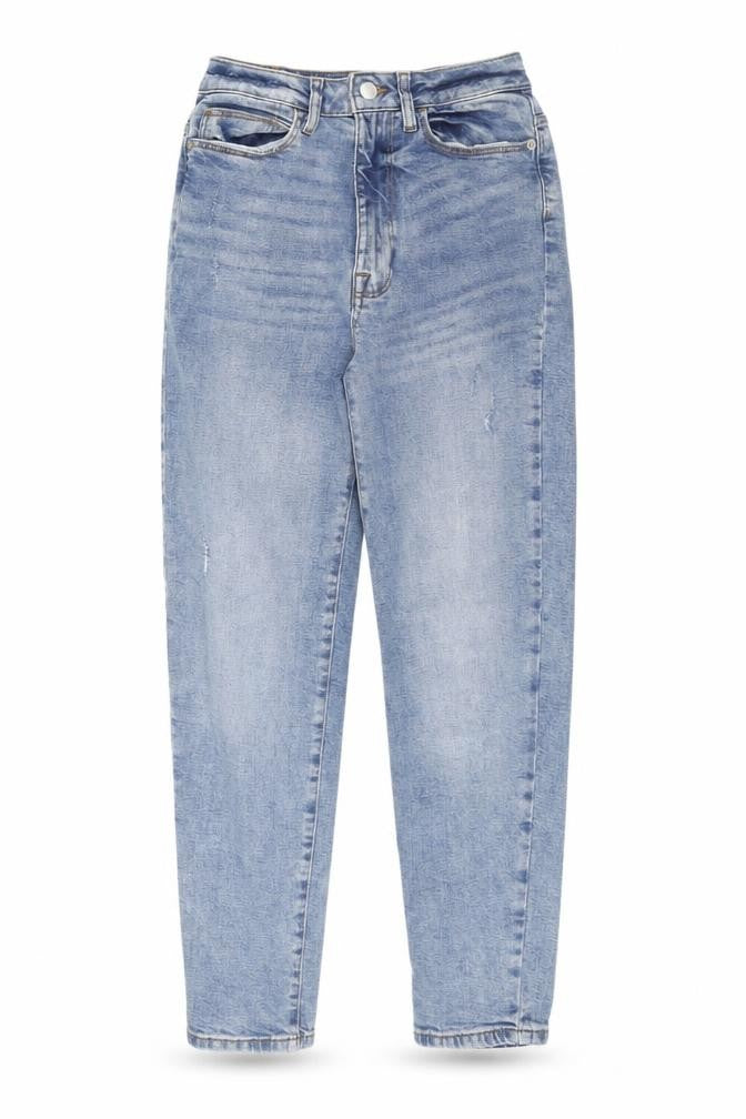 Front view of George Women's Blue Mom Jeans, size 8
