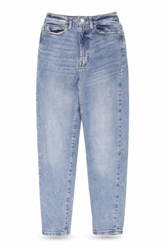Front view of George Women's Blue Mom Jeans, size 8