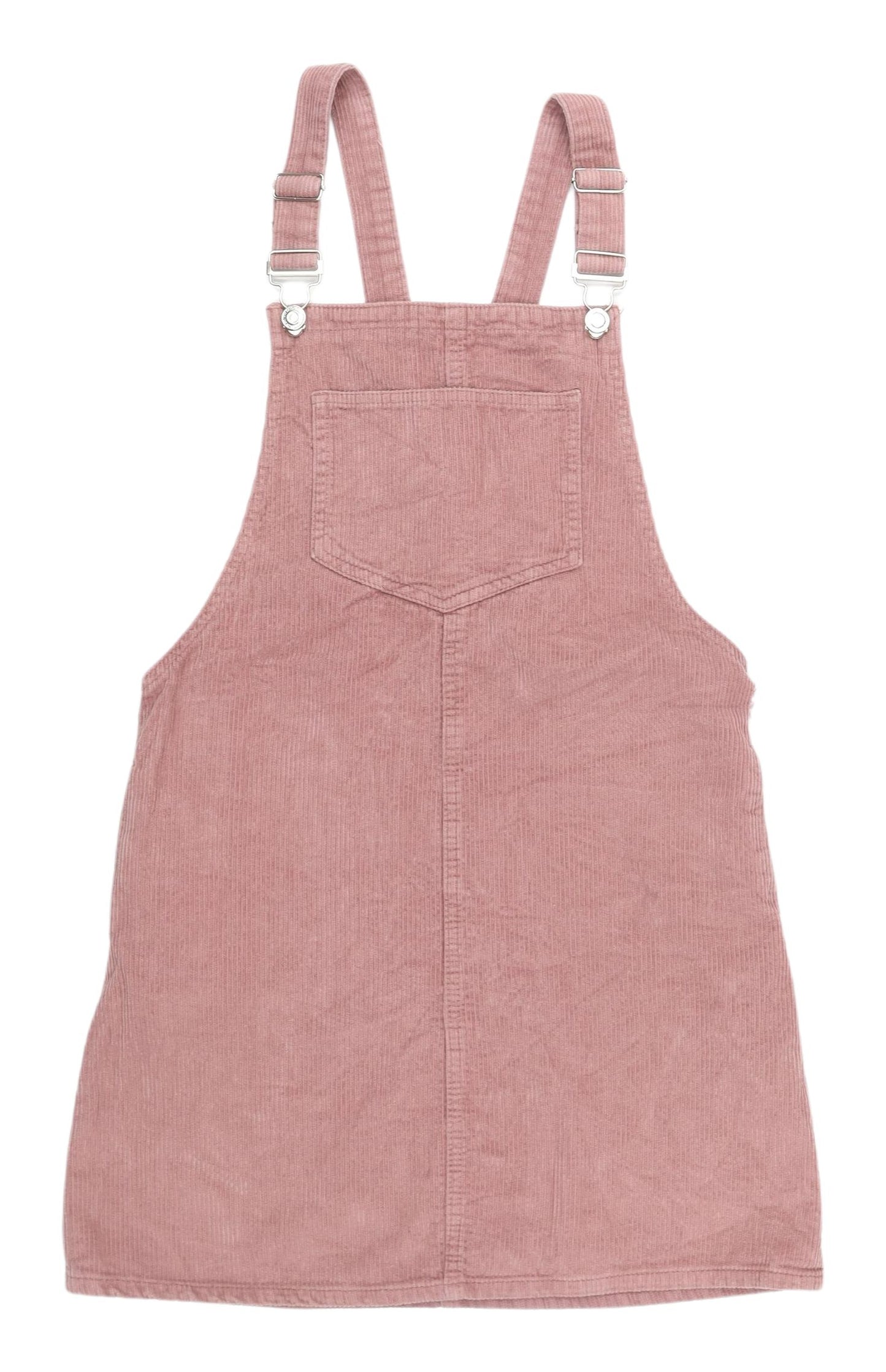 Denim Co Women's Pink Corduroy Pinafore Dress Size 8