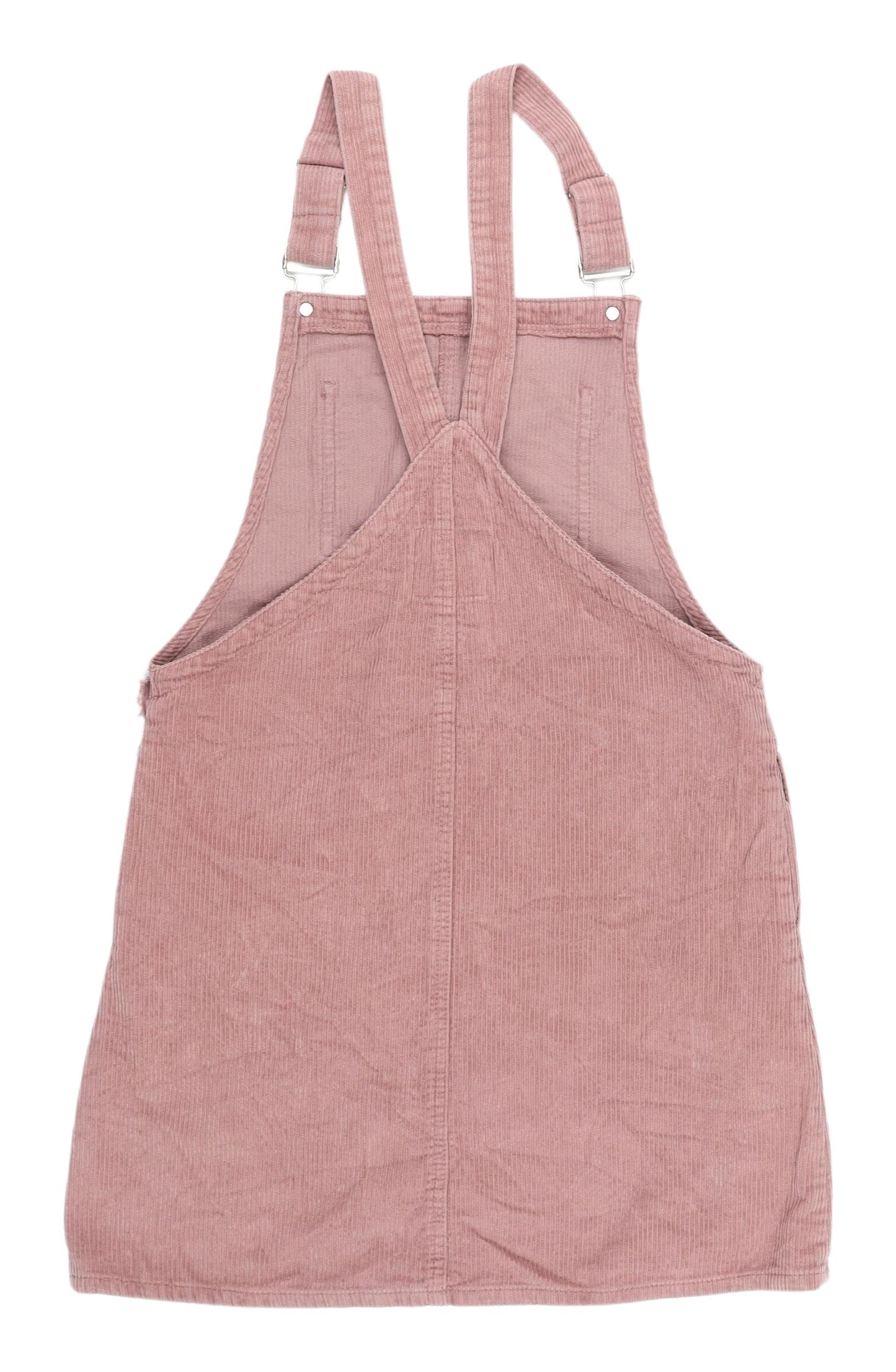 Denim Co Women's Pink Corduroy Pinafore Dress Size 8